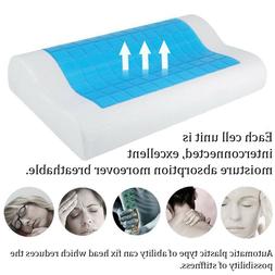 COOLING GEL CONTOUR MEMORY FOAM PILLOW ORTHOPAEDIC FIRM HEAD