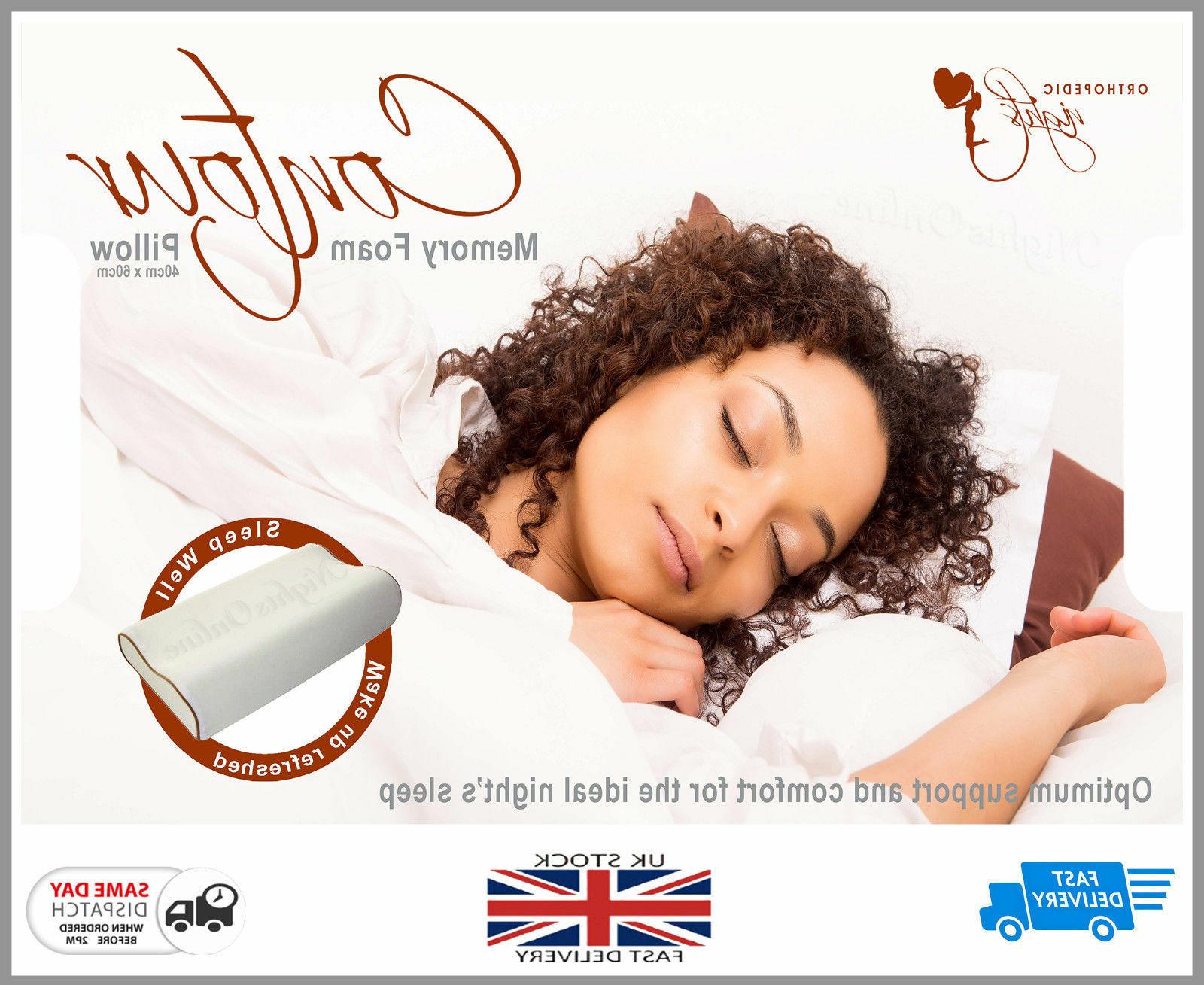 contour memory foam pillow orthopaedic firm head